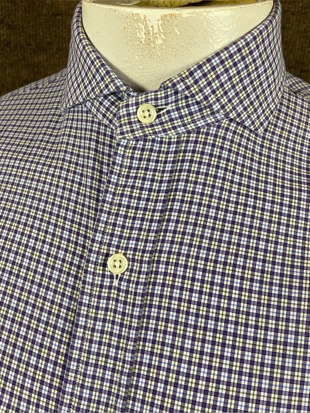 Polo Ralph Lauren Button Shirt Men’s 15 Slim Fit Italian Fabric Cutaway Collar